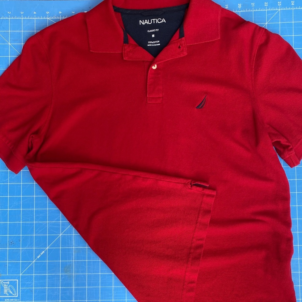 Nautica Classic Red Polo Shirt for Men